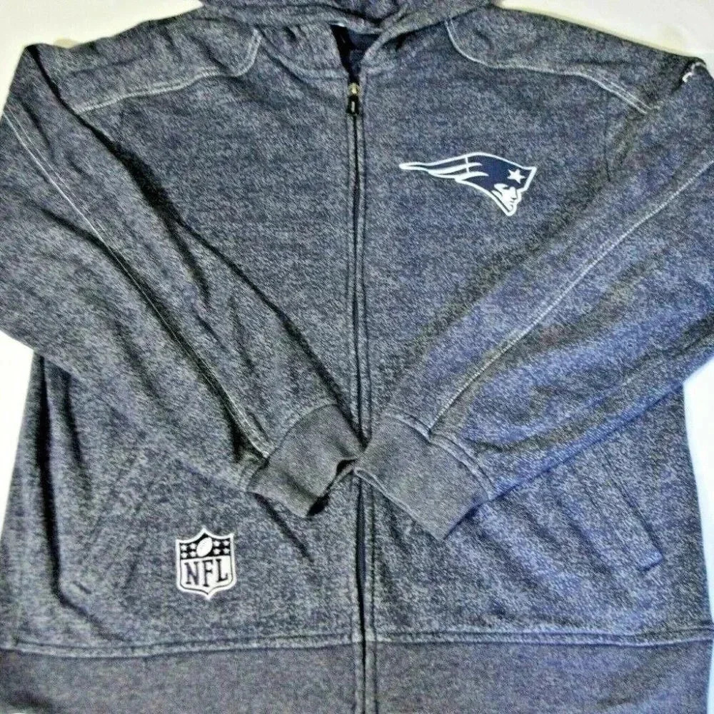 New England Patriots NFL Reebok On Field Blue Zip